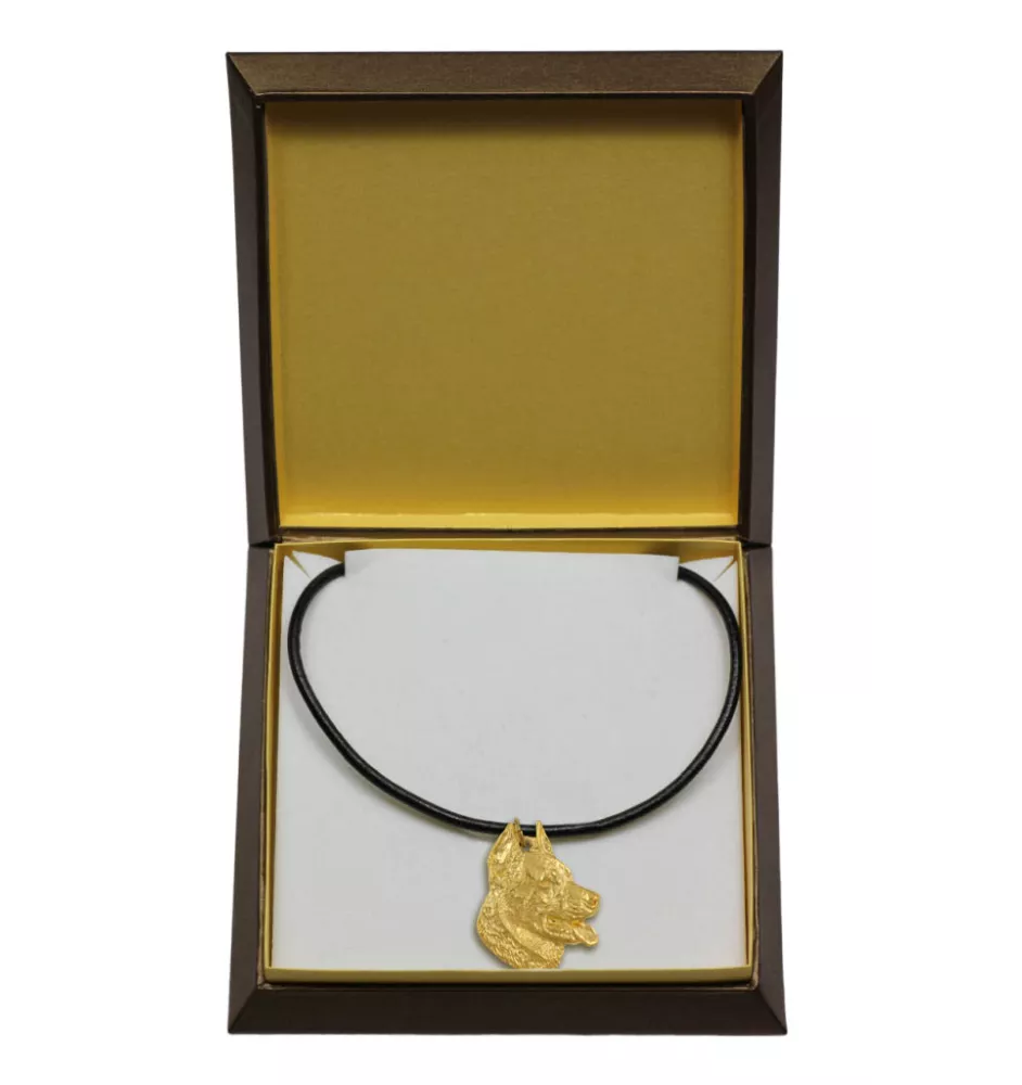 Berger de Beauce, Beauceron, Beauce Sheep Dog - Dog necklace in gift box, gold-plated pendant for dog fan, striking jewellery by Art-Dog