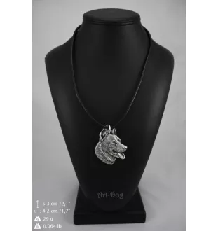 Berger de Beauce, Beauceron - Hundehalsband in Geschenkbox, versilbertes Medaillon für Hundefans, markanter Anhänger der Marke Art-Dog