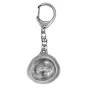 Bichon Frise, Bichon Tenerife, Bichon a poil frise - Silver-plated key ring with dog, handbag decoration, backpack pendant by Art-Dog brand