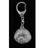 Bichon Frise, Bichon Tenerife, Bichon a poil frise - Silver-plated key ring with dog, handbag decoration, backpack pendant by Art-Dog brand