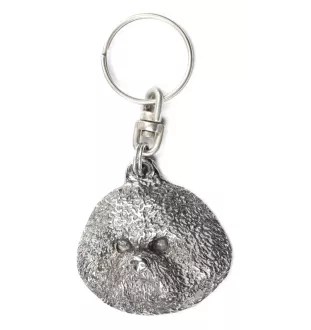 Bichon Frise, Bichon Tenerife, Bichon a poil frise - Silver-plated dog pendant, handbag decoration, backpack pendant by Art-Dog brand
