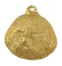 Bichon Frise, Gelockter Bichon, Tenneriffahündchen - Vergoldeter Schlüsselanhänger mit Hund, Handtaschenschmuck, Luxus-Accessoire der Marke Art-Dog