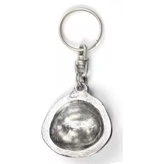 Bichon Frise, Bichon Tenerife, Bichon a poil frise - Silver-plated pendant with a dog in a decorative box, handbag decoration, backpack pendant by Art-Dog brand