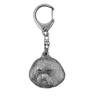 Bichon a poil frise, Bichon Frise, Bichon Tenerife - Porte-clés argenté avec un chien dans une boîte cadeau, décoration de sac à main, pendentif de sac à dos par la marque Art-Dog