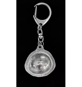 Bichon Frise, Gelockter Bichon, Tenneriffahündchen - Versilberter Schlüsselanhänger mit Hund in einer Geschenkbox, Handtaschenschmuck, Rucksackanhänger der Marke Art-Dog