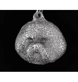 Bichon Frise, Bichon Tenerife, Bichon a poil frise - Dog necklace in gift box, silver-plated locket for dog fan, striking pendant by Art-Dog brand