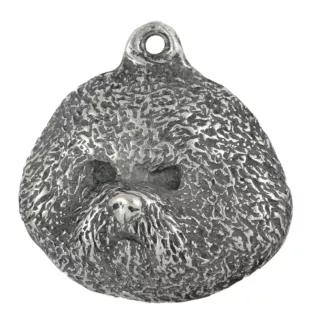 Bichon Frise, Bichon Tenerife, Bichon a poil frise - Dog necklace in gift box, silver-plated locket for dog fan, striking pendant by Art-Dog brand