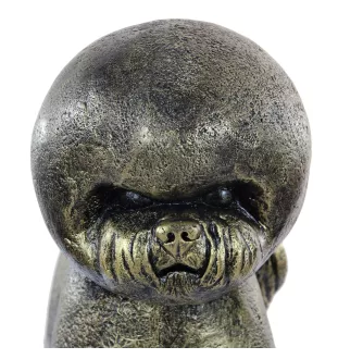 Bichon Frise, Gelockter Bichon, Tenneriffahündchen - Lebensgroße Hundestatue, Figur im Maßstab 1:1, Statue für den Garten von Art-Dog