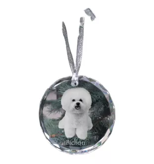 Bichon Frise medal kryształowy z psem Art-Dog