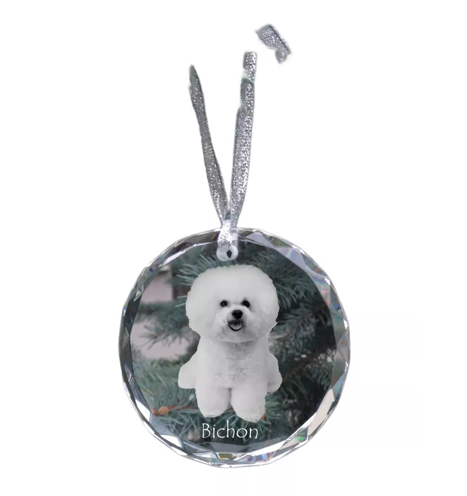 Bichon Frise medal kryształowy z psem Art-Dog