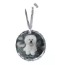 Bichon Frise, Bichon Tenerife, Bichon a poil frise - crystal bauble with a photo, dog photo in crystal, personalized Christmas tree ornament by Art-Dog brand