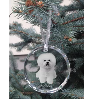 Bichon Frise medal kryształowy z psem Art-Dog