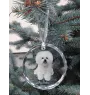 Bichon Frise, Gelockter Bichon, Tenneriffahündchen - Kristallkugel mit Foto, Hundebild im Kristall, personalisierter Christbaumschmuck von Art-Dog.