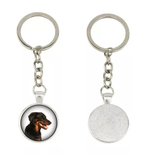 Berger de Beauce, Beauceron, Beauce Sheep Dog - keychain in a box, own photo, keychain pendant from Art-Dog brand