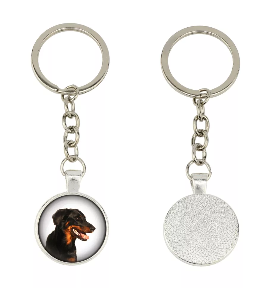 Berger de Beauce, Beauceron, Beauce Sheep Dog - keychain in a box, own photo, keychain pendant from Art-Dog brand