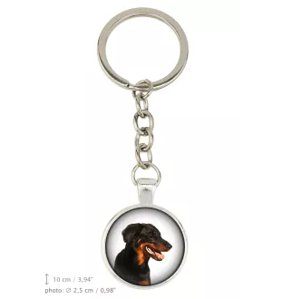 Berger de Beauce, Beauceron, Beauce Sheep Dog - keychain in a box, own photo, keychain pendant from Art-Dog brand