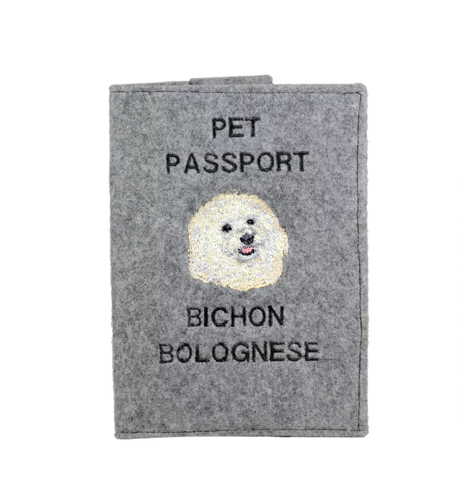 Bichon a poil frise, Bichon Frise, Bichon Tenerife - Porte passeport pour chien, porte document, cadeau pour le voyageur de la marque Art-Dog