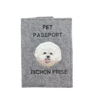 Bichon a poil frise, Bichon Frise, Bichon Tenerife I - Porte passeport pour chien, porte document, cadeau pour le voyageur de la marque Art-Dog