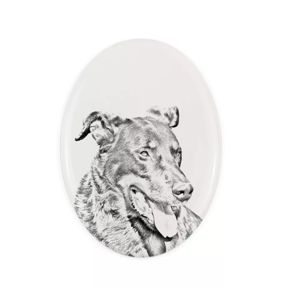 Owczarek francuski Beauceron płyta nagrobna ze zdjęciem psa Art-Dog