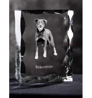 Owczarek francuski Beauceron ramka kryształowa z psem Art-Dog