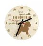 Bichon a poil frise, Bichon Frise, Bichon Tenerife - horloge avec chien, horloge en bois avec gravure, horloge personnalisée par Art-Dog