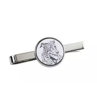 Berger de Beauce, Beauceron, Beauce Sheep Dog - tie clip with a dog, personalized tie clip, a unique gift for a man from the Art-Dog brand