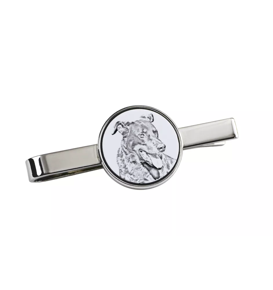 Berger de Beauce, Beauceron, Beauce Sheep Dog - tie clip with a dog, personalized tie clip, a unique gift for a man from the Art-Dog brand