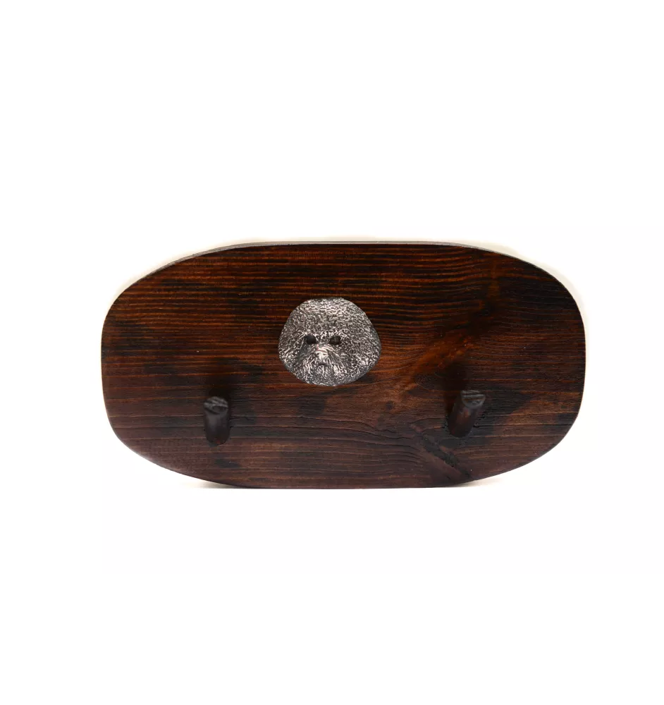 Bichon Frise wieszak drewniany podwójny Art-Dog