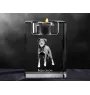 Owczarek francuski Beauceron świecznik kryształowy z psem Art-Dog
