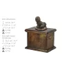 Bichon a poil frise, Bichon Frise, Bichon Tenerife - une urne pour les cendres d'un chien, une urne avec une statuette, une urne élégante de style classique de la marque Art-Dog