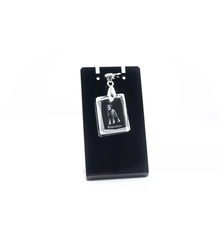 Owczarek francuski Beauceron wisiorek kryształowy z psem Art-Dog