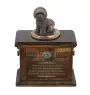 Bichon Frise, Bichon Tenerife, Bichon a poil frise - urn for dog ashes, urn with a statuette, personalized urn for dog ashes by Art-Dog brand