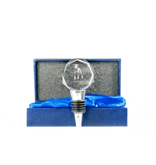 Beauceron, berger de Beauce, berger francais, bas-rouge - Bouchon de bouteille, bouchon de vin en cristal avec photo, cadeau personnalisé pour barman par la marque Art-Dog