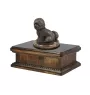 Bichon Frise, Bichon Tenerife, Bichon a poil frise - urn for dog ashes, classic urn with a statuette, elegant urn with a dog by Art-Dog brand