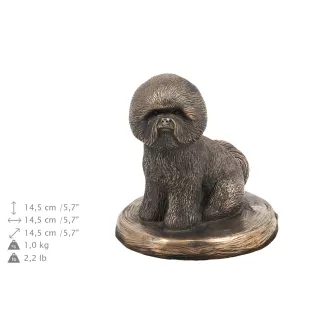 Bichon Frise drewniana niska urna Art-Dog