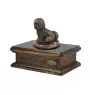 Bichon Frise, Gelockter Bichon, Tenneriffahündchen urne in Hundeasche, personalisierte Urne mit Statue, Holzurne mit Hund von Art-Dog