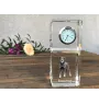 Berger de Beauce, Beauceron, Beauce Sheep Dog - crystal clock with a photo, a photo of a dog in crystal, personalized desk clock by Art-Dog brand
