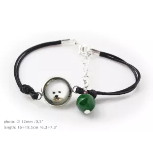Bichon Frise, Bichon Tenerife, Bichon a poil frise - bracelet with your photo handmade, unique jewelry from the Art-Dog brand