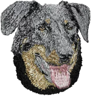 Berger de Beauce, Beauceron, Beauce Sheep Dog - dog-shaped patch, embroidered patch, unique decoration for Art-Dog backpack