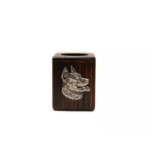 Owczarek francuski Beauceron świecznik kwadratowy Art-Dog