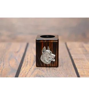 Owczarek francuski Beauceron świecznik kwadratowy Art-Dog