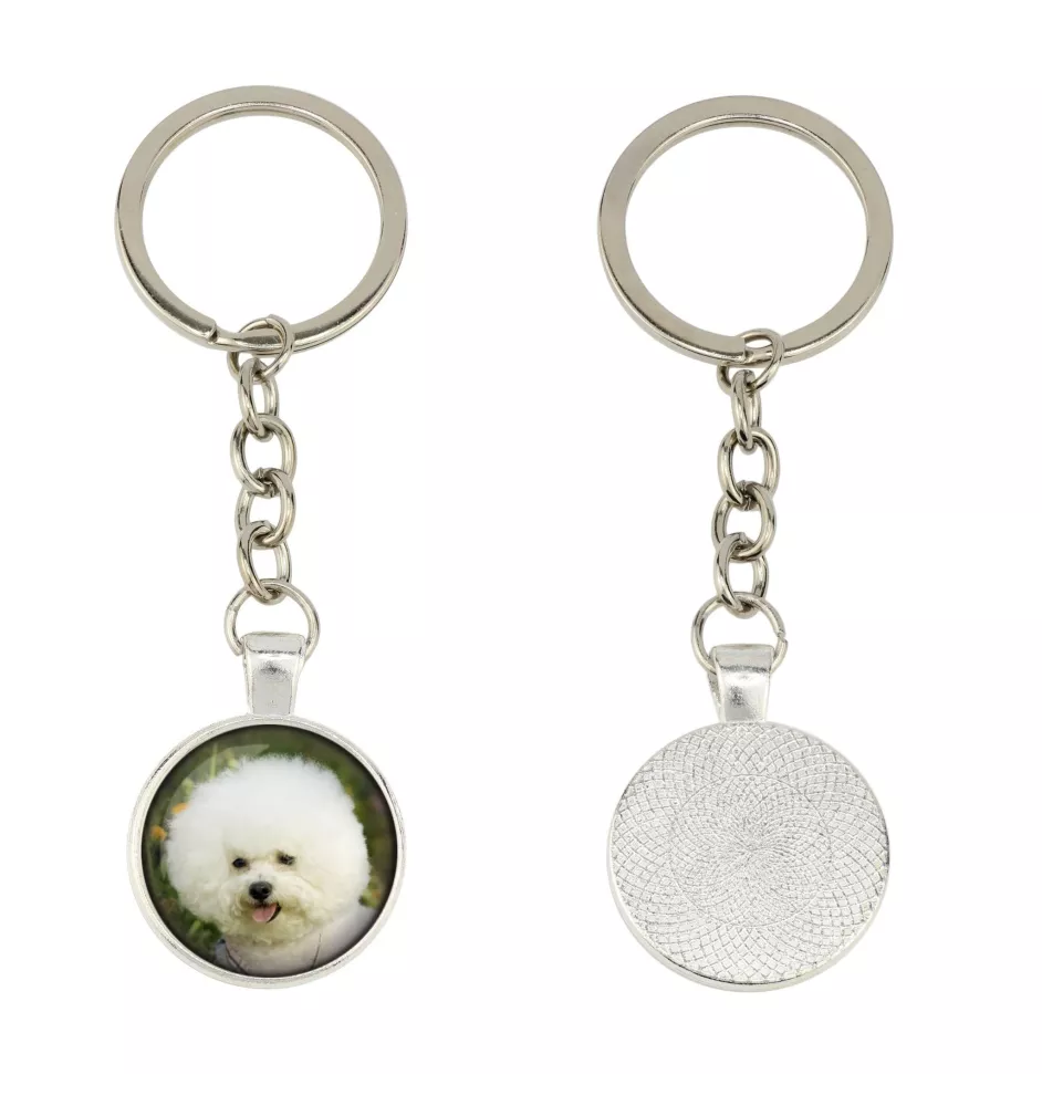 Bichon Frise brelok w pudełku ze zdjęciem Art-Dog