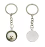 Bichon a poil frise, Bichon Frise, Bichon Tenerife - porte-clés dans une boîte, photo personnelle, porte-clés de la marque Art-Dog