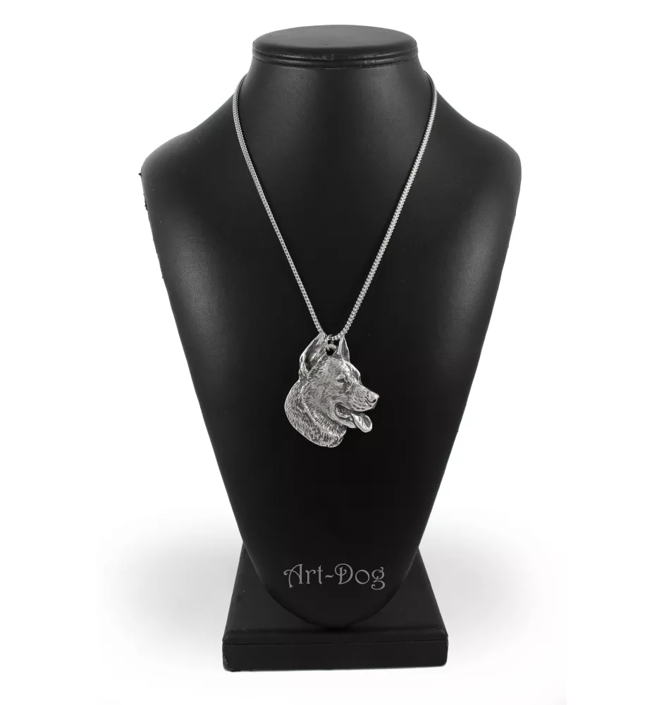 Berger de Beauce, Beauceron - Halskette mit Hund, Hundeanhänger an einer silbernen Kette, einzigartiger Schmuck der Marke Art-Dog