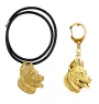 Berger de Beauce, Beauceron, Beauce Sheep Dog - keychain and necklace with a dog in a box, high-quality gold-plated product, Art-Dog brand