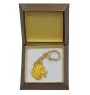 Berger de Beauce, Beauceron, Beauce Sheep Dog - keychain and necklace with a dog in a box, high-quality gold-plated product, Art-Dog brand