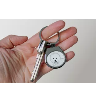 Bichon Frise brelok ze zdjęciem psa Art-Dog