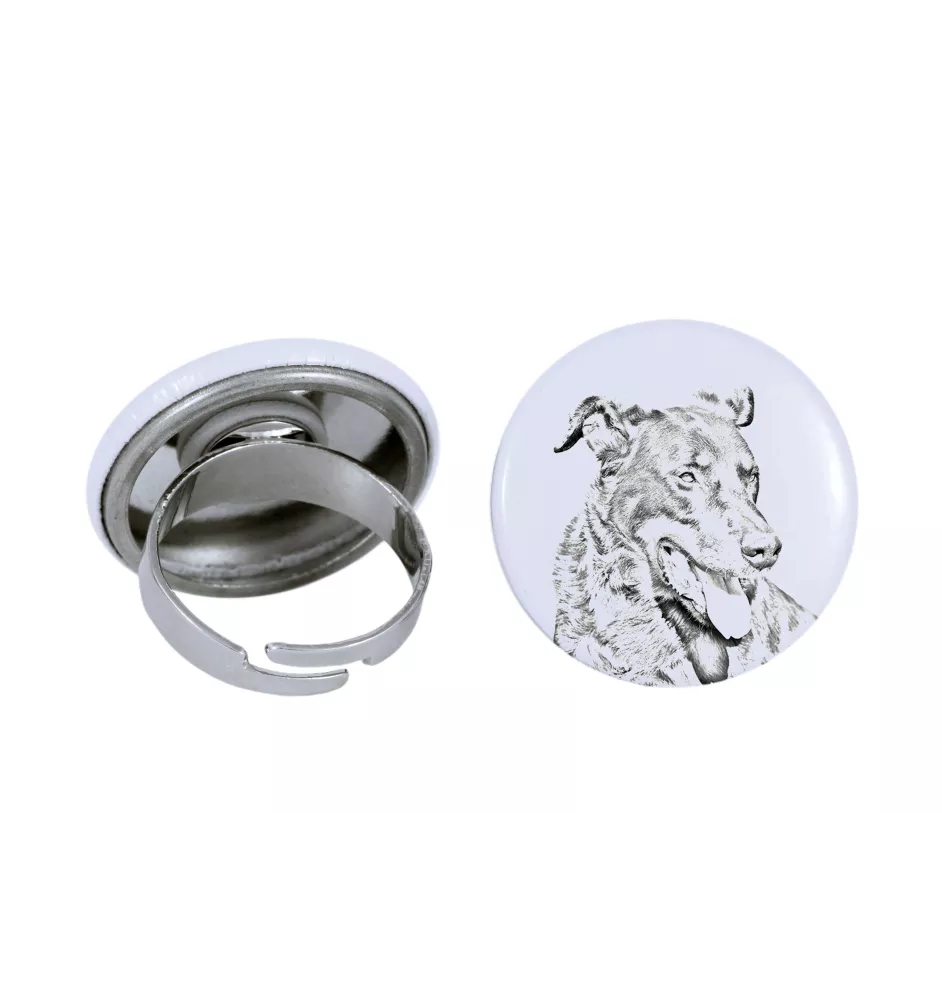 Owczarek francuski Beauceron pierścionek z psem mały Art-Dog