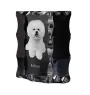 Bichon Frise, Gelockter Bichon, Tenneriffahündchen - Kristall mit einem Hundebild, Glasstatuette mit einem Bild, einzigartiger Bilderrahmen der Marke Art-Dog