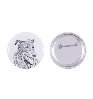 Owczarek francuski Beauceron przypinka z psem duża Art-Dog